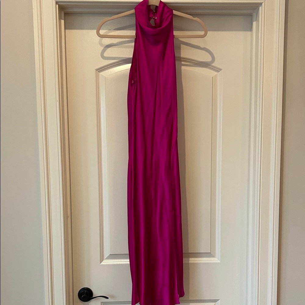 Amanda Uprichard Fuchsia Midi Dress